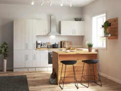 Respekta Kücheninseln|Winkelküchen<Landhaus Winkelküche Anton 310 x 172 cm mit Kücheninsel Lärche Weiß