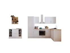 Respekta Kücheninseln|Winkelküchen<Landhaus Winkelküche Anton 280 x 172 cm mit Kücheninsel Lärche Weiß