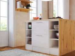 Respekta Kücheninseln|Winkelküchen<Landhaus Winkelküche Anton 280 x 172 cm mit Kücheninsel Lärche Weiß