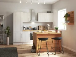 Respekta Kücheninseln|Winkelküchen<Landhaus Winkelküche Anton 280 x 172 cm mit Kücheninsel Lärche Weiß