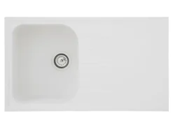Respekta  Massivgranit-Einbauspüle Orlando 86 cm x 50 cm Weiß