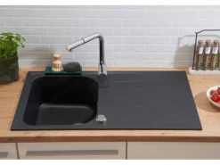 Respekta  Massivgranit-Einbauspüle Orlando 86 cm x 50 cm< Granitspülen