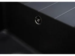 Respekta Granitspülen< Massivgranit-Einbauspüle Columbia 100 cm x 50 cm Schwarz