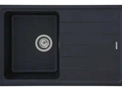 Online Respekta  Massivgranit-Einbauspüle Columbia 78 cm x 50 cm Schwarz