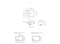 Online Respekta Massivgranit-Einbauspüle Columbia 78 cm x 50 cm Schwarz