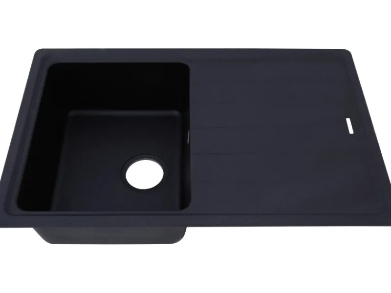 Online Respekta Massivgranit-Einbauspüle Columbia 78 cm x 50 cm Schwarz