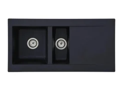 Discount Respekta Mineralite Einbauspüle Denver 100 x 50 cm Schwarz
