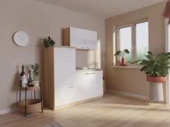 Respekta Single-Küchen|Pantryküchen<Miniküche KB160ESW 160 cm -Eiche Sonoma Sägerau Nachbildung