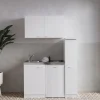 Respekta Miniküche MK130WOS 130 cm Weiß< Single-Küchen|Pantryküchen