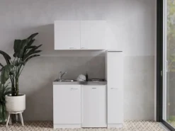 Respekta Miniküche MK130WOS 130 cm Weiß< Single-Küchen|Pantryküchen