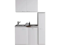 Respekta Miniküche MK130WOS 130 cm Weiß< Single-Küchen|Pantryküchen
