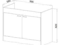 Online Respekta Miniküche Pantry100 ohne Kühlschrank Weiß