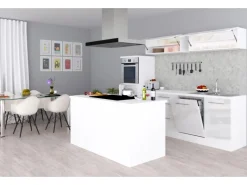 Respekta Premium Inselhauben|Kücheninseln<Inselküche 280 cm Weiß Hochglanz