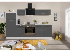 Respekta Premium Küchenzeile 270 cm -Weiß< Kühlschränke|Winkelküchen