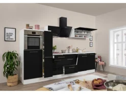 Respekta Premium Kochfelder<Küchenzeile 310 cm Hochbau -Weiß