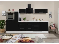 Respekta Premium Kochfelder<Küchenzeile 310 cm Hochbau -Weiß