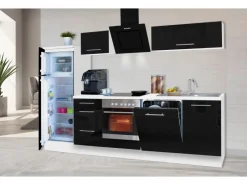 Respekta Premium Küchenzeile 280 cm -Weiß< Kühlschränke|Winkelküchen