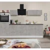 Sale Respekta Premium Küchenzeile Amanda 280 cm  Beton-Optik-Weiß