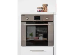 Best Respekta Premium Küchenzeile 310 cm Hochbau -Eiche Grau Grau Hochglanz