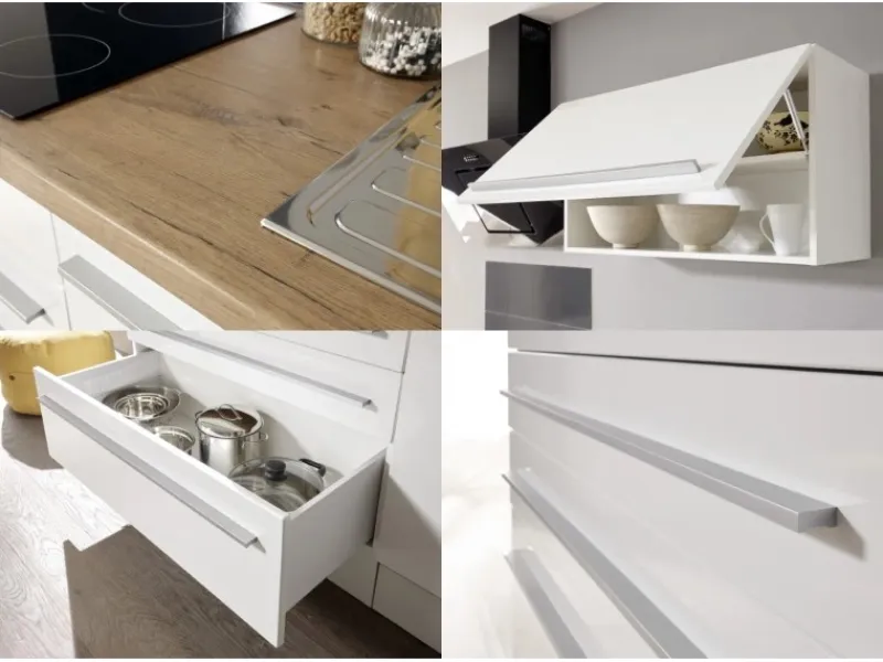 Respekta Premium Winkelküchen|Einbauküchen<Küchenzeile BERP290HWWC 290 cm Weiß Hochglanz
