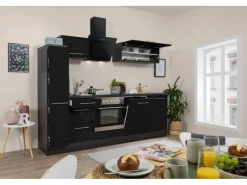 Respekta Premium Küchenzeile 250 cm -Eiche Grau< Einbauküchen