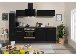 Respekta Premium Küchenzeile 250 cm -Eiche Grau< Einbauküchen