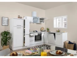 Respekta Premium Winkelküche RP290WWC 290 x 200 cm Weiß Hochglanz-Weiß< Winkelküchen|Einbauküchen