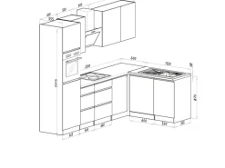 Respekta Premium Winkelküchen|Einbauküchen<Winkelküche Grifflos 280 cm -Weiß