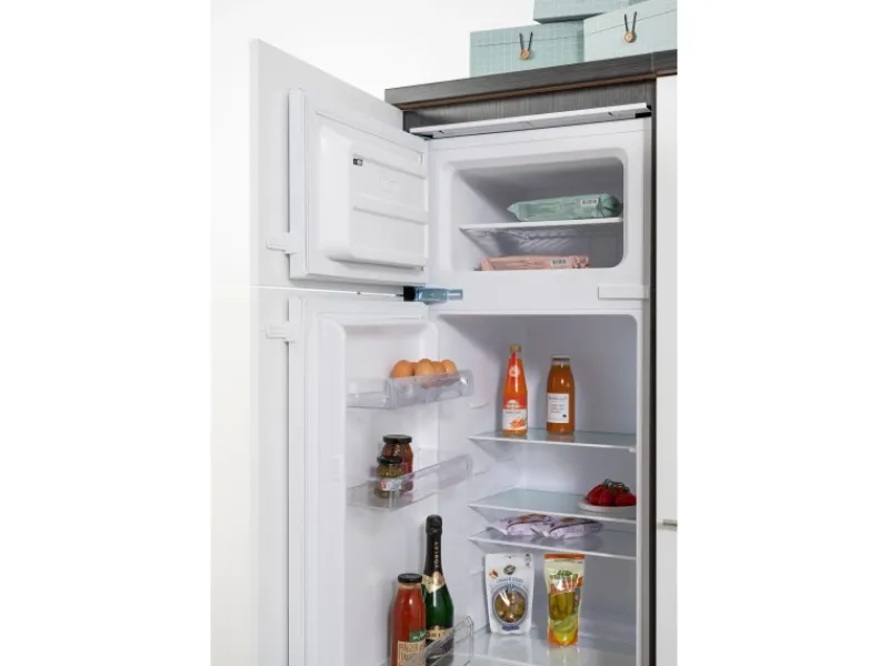 Best Respekta Premium Winkelküche 260 x 200 cm Weiß Hochglanz-Eiche Grau Hochglanz Weiß