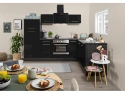 Respekta Premium Winkelküche 260 x 200 cm -Eiche Grau< Winkelküchen|Kochfelder