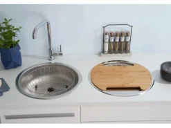 Respekta Rundbecken Set Edelstahl< Edelstahlspülen|Schneidebretter