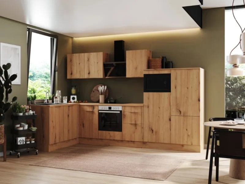 Respekta Gefrierschränke<Selection Winkelküche Elisabeth RSL340AAH 340 cm Artisan Eiche Nb.