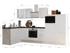 Respekta Gefrierschränke<Selection Winkelküche Elisabeth RSL340AAH 340 cm Artisan Eiche Nb.