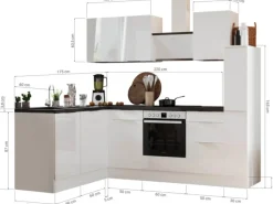 Respekta Selection Winkelküche Elisabeth RSL250AGH 250 cm Grau-Artisan Eiche Nb.< Winkelküchen