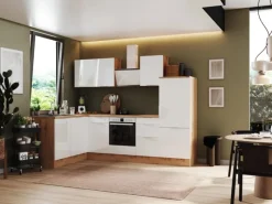 Discount Respekta Selection Winkelküche Elisabeth RSL280AWH 280 cm Weiß-Artisan Eiche Nb.