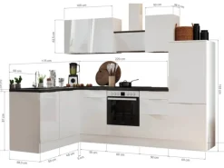 Discount Respekta Selection Winkelküche Elisabeth RSL280AWH 280 cm Weiß-Artisan Eiche Nb.