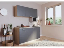 Respekta Singleküche Luis 150 cm -Eiche sägerau< Single-Küchen|Miniküchen