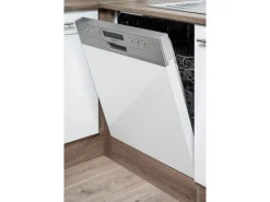 Best Respekta Winkelküche 280 cm Schwarz Seidenglanz-Eiche York Nachbildung