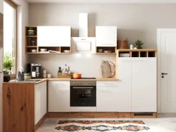 Respekta Winkelküche Hilde 310 x 172 cm mit Kücheninsel Weiß< Kücheninseln|Winkelküchen