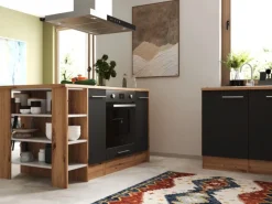 Respekta Winkelküche Hilde 310 x 172 cm Grau< Inselhauben|Winkelküchen