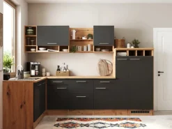 Respekta Winkelküche Hilde 310 x 172 cm Grau< Inselhauben|Winkelküchen