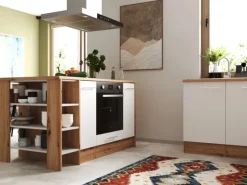 Respekta Winkelküche Hilde 310 x 172 cm Weiß< Inselhauben|Winkelküchen