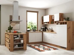Respekta Winkelküche Hilde 310 x 172 cm Weiß< Inselhauben|Winkelküchen