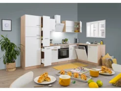 Respekta Winkelküchen|Kühlschränke<Winkelküche KBL310ESWS 310 cm -Eiche Sonoma Sägerau Nachbildung