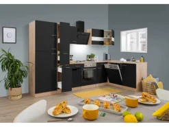 Respekta Winkelküchen|Herde<Winkelküche KBL310ESSS 310 cm -Eiche Sonoma Sägerau Nachbildung