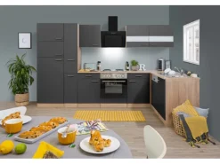 Respekta Winkelküchen|Herde<Winkelküche KBL310ESGS 310 cm -Eiche Sonoma Sägerau Nachbildung