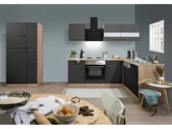 Respekta Winkelküchen|Herde<Winkelküche KBL310ESGS 310 cm -Eiche Sonoma Sägerau Nachbildung