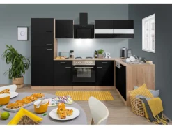 Respekta Winkelküche KBL280ESSS 280 cm -Eiche Sonoma Sägerau Nachbildung< Winkelküchen|Herde
