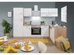Respekta Winkelküchen|Kochfelder<Winkelküche KBL280ESWSC 280 cm -Eiche Sonoma Sägerau Nachbildung