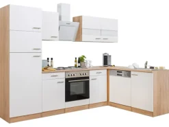 Respekta Winkelküchen|Herde<Winkelküche KBL280ESWS 280 cm -Eiche Sonoma Sägerau Nachbildung